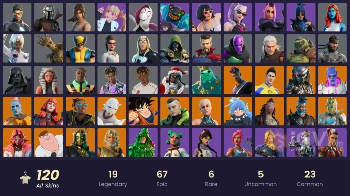 [PC/XBOX/PSN/SWITCH] 120 skins | The Imagined (Combat Elite) | Fancy Peter Griffin | Burning Ambition Valeria | Twyn (Pastel Stryder) 
