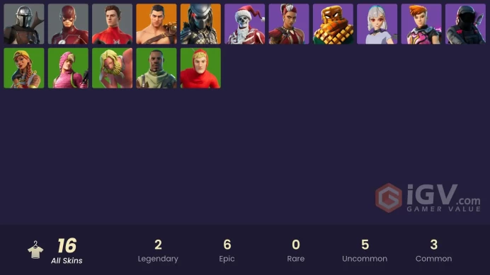 [PC/XBOX/PSN/SWITCH] 16 skins | Menace (Challenger Menace - Flame) | Predator | Mandalorian | Spider-Man (No Way Home) | The Flash 