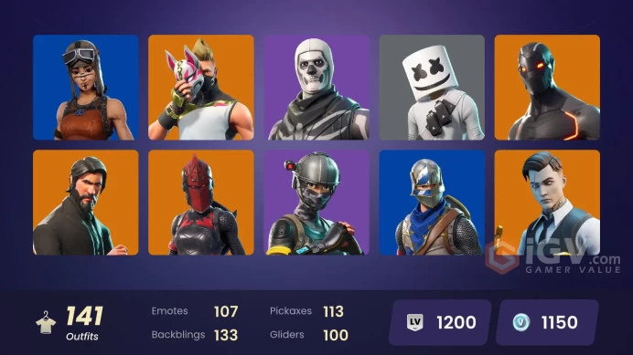[PC/XBOX/PSN/SWITCH] 141 skins 1150 VB | OG STW | The Reaper | Blue Squire | Royale Knight | Elite Agent | Take The L | Marshmello | Gold Midas 