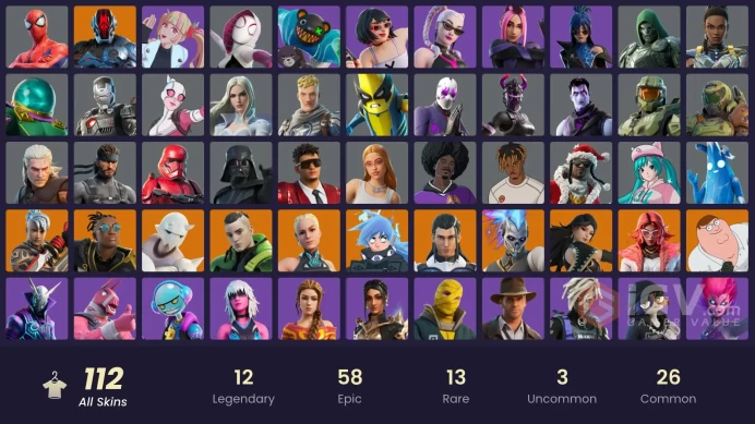 !![PC/XBOX/PSN] 112 skins !! | Master Chief | Subzero Cryptic | Malik | Paradigm Reality-659 | The Foundation | Peter Griffin | Mail Change