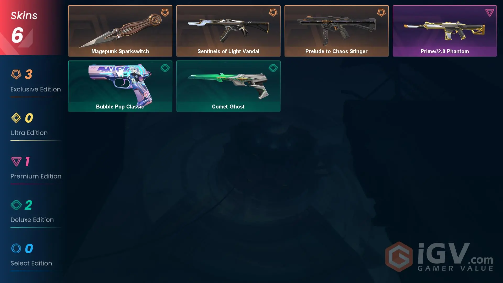 NA+6 skins+15000VP+Bronze 2+Sentinels of Light Vandal+Prelude to Chaos ...