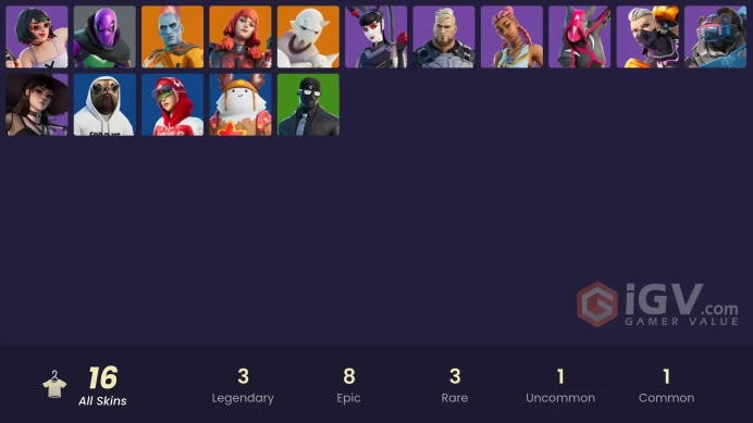 [PC/XBOX/PSN/SWITCH] 16 skins | The Imagined (Combat Elite) | Snap | The Origin | Prowler | Southpaw (Crystaline)  Kiara K.O. (Captain's Bomber)