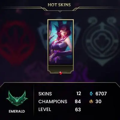 EUW SERVER/EMERALD 3 24 LP/12 SKIN/FULL ACCESS/