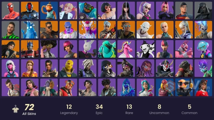 [PC/PSN/XBOX/NINTENDO]  72 skins | Aura | Vivi Chroma | Andromeda | Lina Scorch | Rococo Cloak-o | Ronin (Cape)Zka190