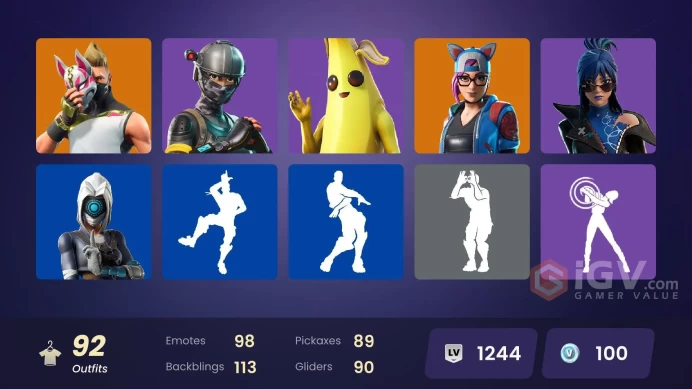 100$ SPENT /[PC/XBOX/PSN] 92 skins | Take The L | Elite Agent | Peely | Get Griddy | Eren Jaeger | Rust Bucket | Brite BomberZka348