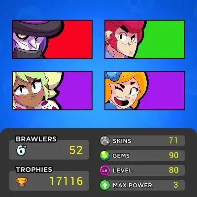 Brawl Stars Account | 53 Brawlers | 17574 Trophies | Full Access | Auto Delivery