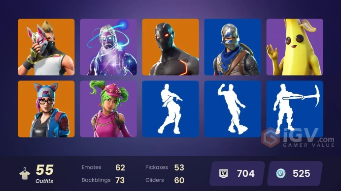 spent 57$ [PC/PSN/XBOX/NINTENDO] 55 skins | | Galaxy | Blue Squire | Rogue Agent | The Prisoner | Valor | Luxe | The Visitor | Enforcer GG31