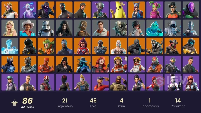 spent 102$[PC/XBOX/NINTENDO/PSN]86 skins | | Galaxy | The Reaper | Elite Agent | Rogue Agent | Zenith | Dire | Omega | Carbide | Rex GG3