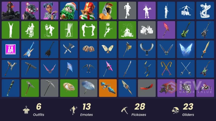 [PC/PSN/XBOX] 6 skins | Knight Conqueror | Cuddle Team Specialist | Sparkle Diva | Holiday Boxy | Winterfest Bushranger | Runway Racer