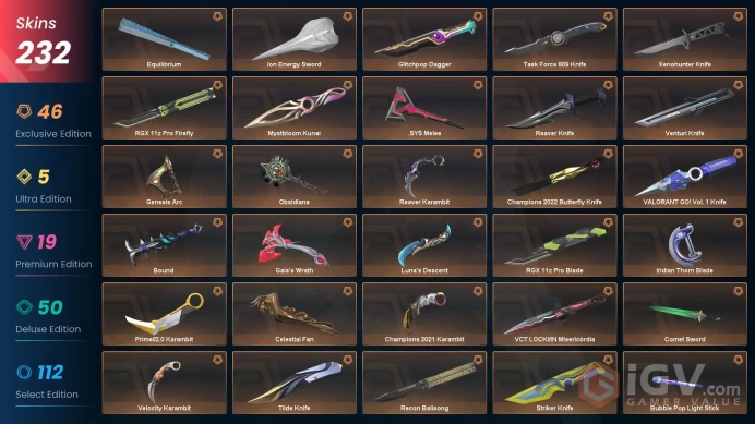 EU RADIANT MMR | 232 Skins | Full Acces | Champions 2021 Vandal + Champions 2021 Karambit | Many hot skins