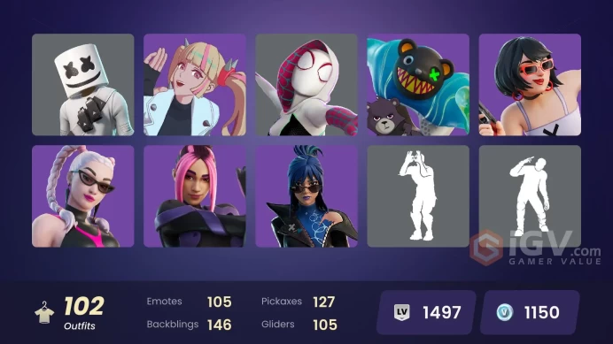 [PC/XBOX/PSN/SWITCH] 102 skins | Marshmello | Darth Vader | Vivi Chroma | Sultura | Paradigm (Aurelian) | Ronin (Cape) | Fancy Peter Griffin |