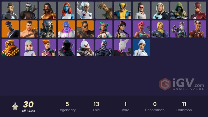 [PC-PSN-XBOX] -30 SKIN-Tony Stark-Wolverine-Thor-The Flash-T-800-FULL ACCESS-