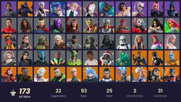 [PC-PSN-XBOX] -ALOY-173 SKIN-Darth Vader-Ariana GrandE-120.000 VP SPEND-NINJA TURTLES-FULL ACCESS-