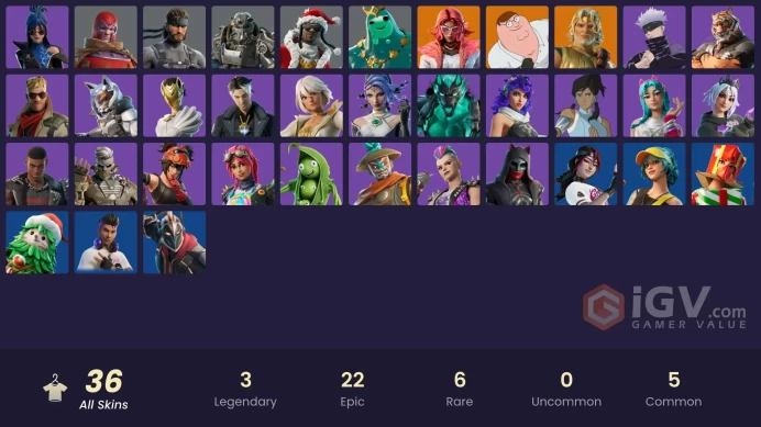 [PC/PSN/XBOX/NINTENDO] 36 skins | Peter Griffin | Valeria | Zeus | Poseidon | Wastelander Magneto | T-60 Power Armor |N46
