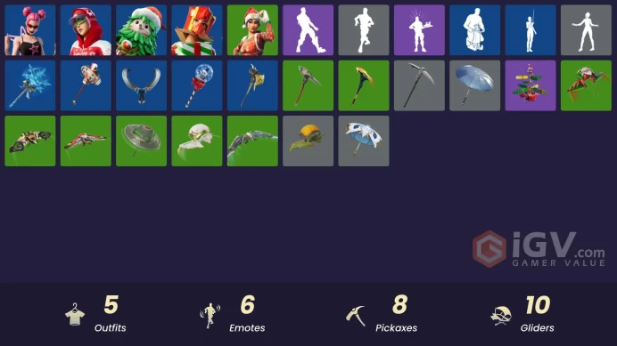 [PC/PSN/XBOX] 5 skins | Surf Witch | Winterfest Bushranger | Holiday Boxy | Arctic Adeline | Nog Ops | Legend's Modkit | Fa-la-la-Llama
