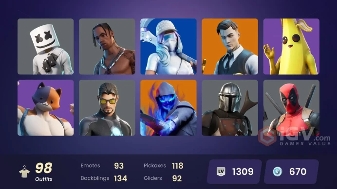 FA - [XBOX/PC] - 98 skins | OG STW | Travis Scott | Astro Jack | Gold Brutus | Gold Midas | Snap | Fade | Fusion | Catalyst