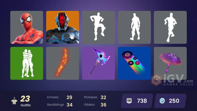 [PC/XBOX/PSN/SWITCH] 23 skins | The Foundation (Helmet Off) | The Origin (On Point) | The Imagined (Combat Elite) | Spider-Man (Gilded Reality)