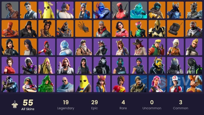 [PC/PSN/XBOX] 55 skins | Travis Scott(OG) | Gold Midas | The Scientist | Vendetta | Blackheart | Zenith | Fusion | Sorana | Lynx | Ruin | 750 VB