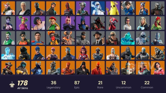 [PC-PSN-XBOX] 178 SKIN-The Reaper OG-Elite Agent OG-OG STW-Omega-Take The L-Chun-Li-Games ManageR-FULL ACCESS-