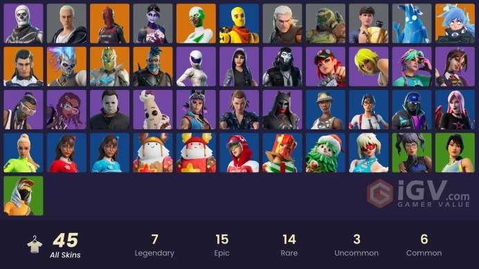 [PC-PSN-XBOX] -45 SKIN-42.500 VB SPEND-Backlash-Red Knight-Dark Bomber-Skull Trooper-Michael Myers-FULL ACCESS-