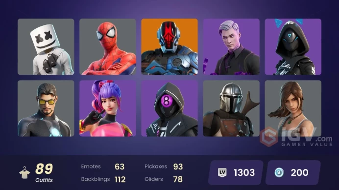 [PC/XBOX/PSN/SWITCH] 89 skins | Vegeta | Marshmello | The Foundation (Helmet Off) | The Origin (On Point) | The Imagined