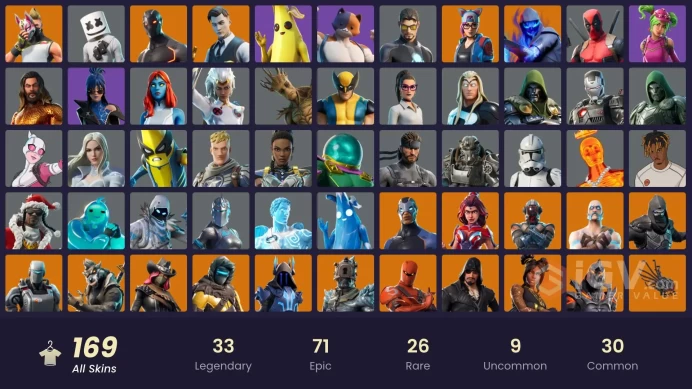 [PC/XBOX/PSN/SWITCH] 169 skins | Gold Midas | Gold Brutus | Subzero Cryptic | Rogue Agent | Blue Striker | Trilogy | Cloud Striker | Lina Scorch