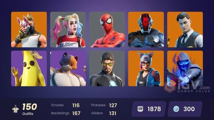 [PC/XBOX/PSN/SWITCH] 150 skins | Rick Sanchez | Take The L | Gold Midas | Head (Droopy) | Torin (Sideways Warrior) | Zenith (Stage 4) | Catalyst