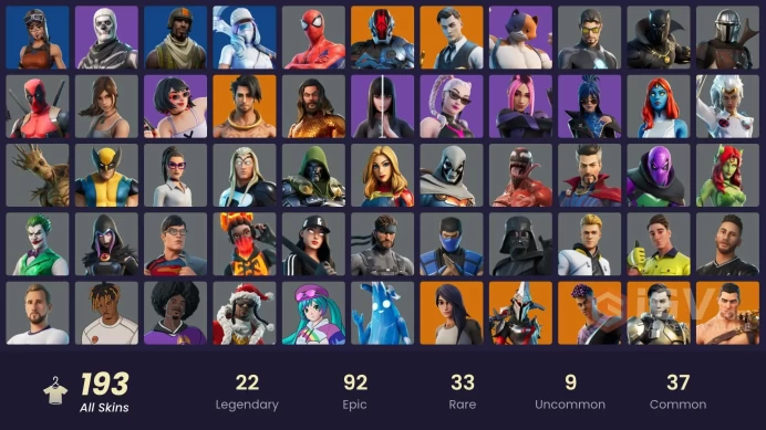 [PC/XBOX/PSN/SWITCH] 193 skins | Rick Sanchez | Rachel Roth | Predator | Gold Meowscles | Gold TNTina | Kor