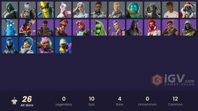 [PC/XBOX/PSN/SWITCH] 26 skins | Subzero Cryptic | Sultura | Vivi Chroma | Captain Jones (Pen & Ink) | Classic Peelverine  | Dark Gwenpool