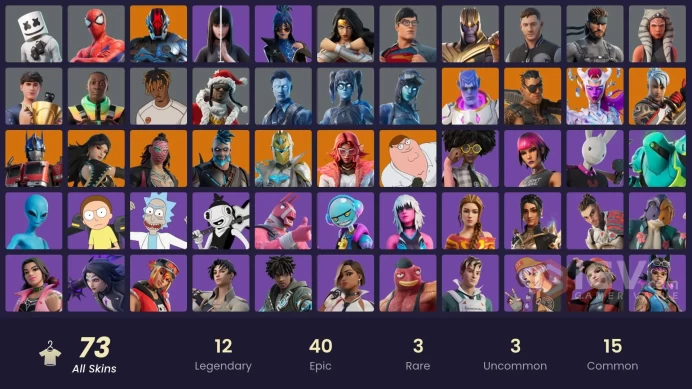 [PC/PSN/XBOX/NINTENDO]     73 skins | Eddie Brock | FNCS Renegade | Optimus Prime | Valeria | The Foundation | Omegarok | Era | KLD174