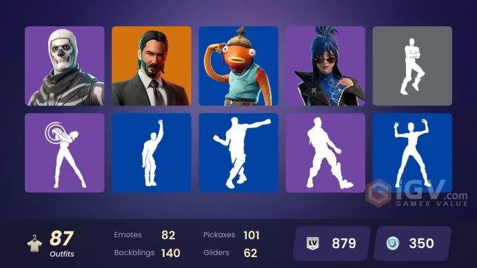 [PC-PSN-XBOX]-87 SKIN-100 PICKAXE-81 EMOTE-62 GLIDER-100K VB SPEND-John Wick-DRAGON BALLS-Terminator-John Cena-MrBeast-Skull Trooper-FULL ACCESS