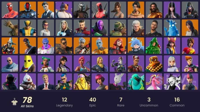  [PC/XBOX/PSN/SWITCH] 78 skins 1200 VB | Gold Midas | The Imagined (Combat Elite) | Ronin (Cape) | Raz | Joey | Gear Specialist Maya