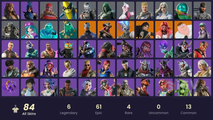 [PC/XBOX/PSN/SWITCH] 84 skins | Calamity Stage 5 | Burning Ambition Valeria | Peter Griffin | Renzo the Destroyer | Carbide | Era | Poseidon