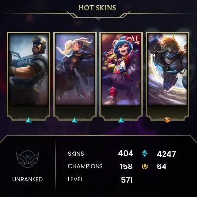 EMAIL CHANGEABLE - EUW - 158 CHAMPIONS - 406 SKINS - 4247 BE - HAND LEVELED - INACTIVE - SAFE 100% - WARRANTY - ULTRA RARE SKINS