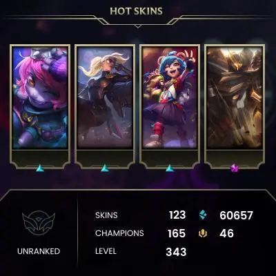 EMAIL CHANGEABLE - EUW - 165 CHAMPIONS - 123 SKINS - 60657 BE - HAND LEVELED - INACTIVE - SAFE 100% - WARRANTY - ULTRA RARE SKINS