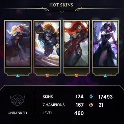 EMAIL CHANGEABLE - EUW - 167 CHAMPIONS - 124 SKINS - 17493 BE - HAND LEVELED - INACTIVE - SAFE 100% - WARRANTY - ULTRA RARE SKINS