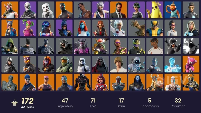 Spent 1100$ [PC/XBOX/NINTENDO/PSN] 171 skins | | Travis Scott | Astro Jack | Master Chief (Matte Black) | Omega (stage 5) MM 38