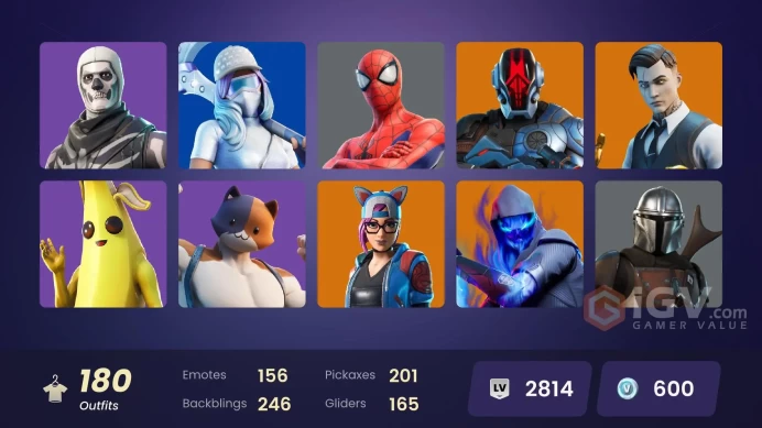 [PC/NINTENDO/PSN]180 skins | | Gold Brutus | Gold Midas | Keri Commander | Fade | Frostbite | Peter Griffin | Zenith MM 49