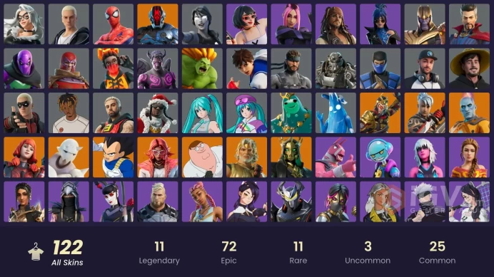 [PC/XBOX/PSN]122 skins | | Hades | Peter Griffin | Snap | The Origin | The Imagined | Vegeta | Ronin | The Foundation MM 57