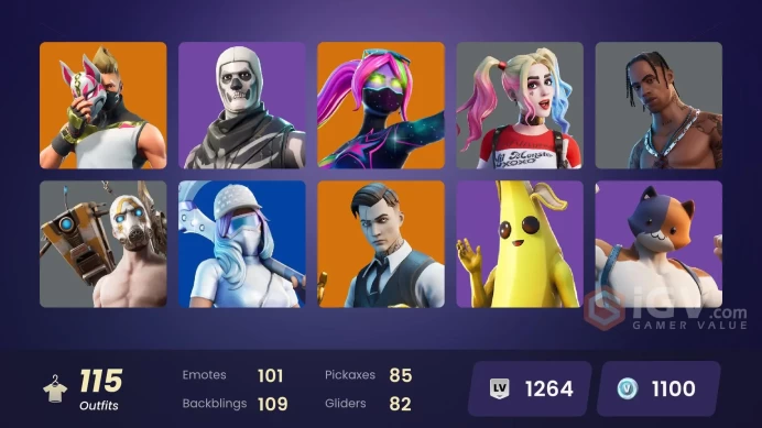 FA - [PSN/XBOX/SWITCH/PC] 115 skins | Travis Scott | Gold Brutus | Gold Midas | Gold Meowscles | Psycho Bandit | Calamity | Catalyst | Sorana