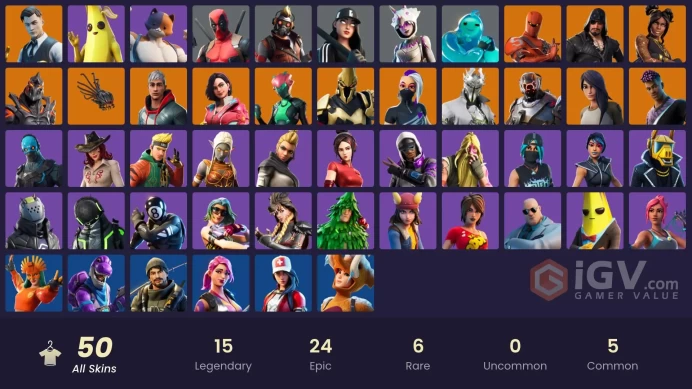 [PC/PSN/XBOX/NINTENDO] 50 skins | | Rogue Spider Knight | Midas | Ruin | Catalyst | Fade | Hybrid | Blackheart | Vendetta | Rox MM 15