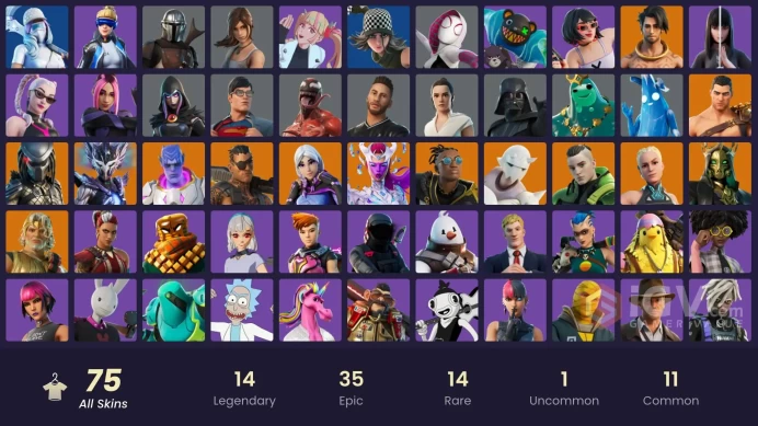 [PC/NINTENDO/PSN]75 skins | | Neo Versa | Fixer | Sultura | Spire Assassin | Raz | Kymera | The Cube Queen | Menace | Joey MM 56