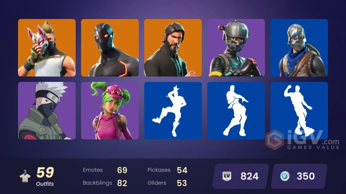 [PC-PSN-XBOX] | 58 Skins | Blue Squire | Royale Knight | The Reaper | Omega STAGE 5 | Raptor | Orochimaru|DrifT|Naruto Uzumaki |Kakashi Hatake|