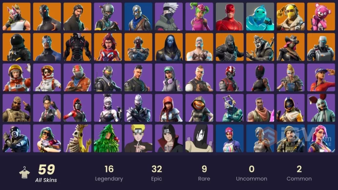 [PC-PSN-XBOX] | 58 Skins | Blue Squire | Royale Knight | The Reaper | Omega STAGE 5 | Raptor | Orochimaru|DrifT|Naruto Uzumaki |Kakashi Hatake|