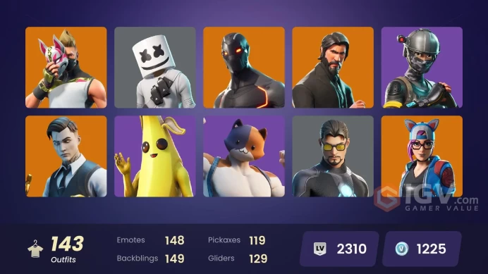 FA - [PSN/XBOX/SWITCH/PC] - 143 skins | OG STW | The Reaper | Elite Agent | Take The L | Gold Midas | Gold TNTina | Gold Brutus | Gold Meowscles