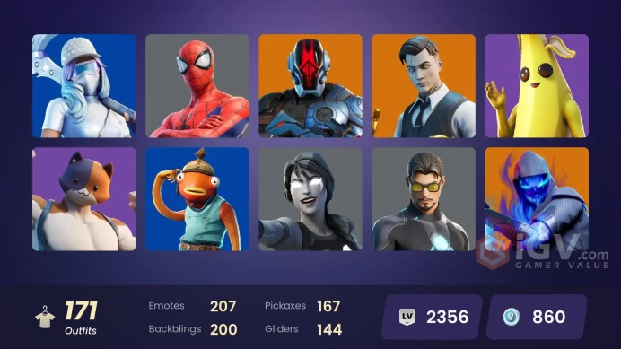 FA - [XBOX/SWITCH/PC] 171 skins | OG STW | Master Chief | OG Paradigma | Gold Brutus | Gold Meowscles | Gold Midas | Aloy | Lina Scorch