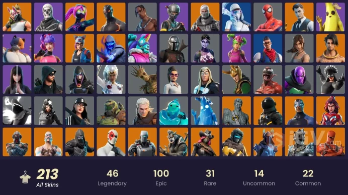 FA - [SWITCH/PC] 213 skins | Rogue Spider Knight | Elite Agent | Travis Scott | Sub Commander | Rogue Agent | Blue Striker | Havoc | Prodigy