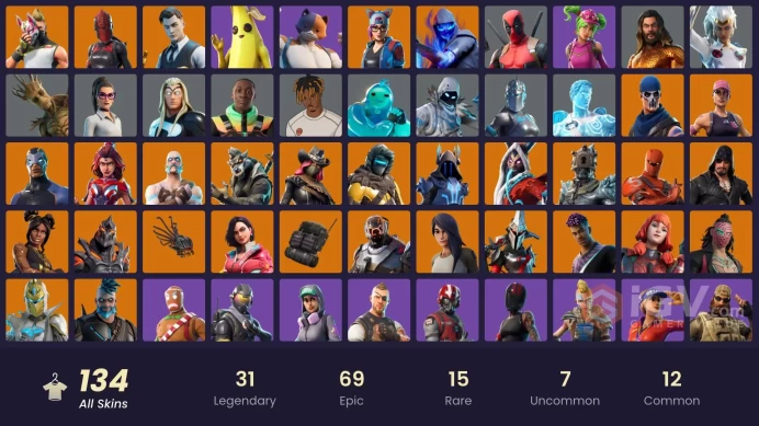 PC/PSN/XBOX/SWITCH OG STW 134 SKINS:GOLD BRUTUS,GOLD MIDAS,AQUAMAN,FROZEN RAVEN,DEADPOOL,THOR,KRAMPUS,RAGNAROK,THE ICE KING,CATALYST