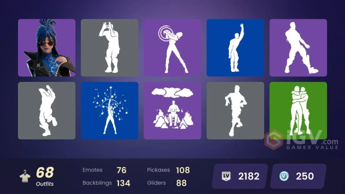 PC/PSN/XBOX/SWITCH 68 SKINS:KATALINA,ZEUS,ERA,MIZUKI,HADES,PETER GRIFFIN,VALERIA,RENZO THE DESTROYER,GWENPOOL,SHURI,EMMA FROST,DOOM