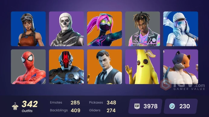 ! [PC/XBOX/PSN] | OG STW | 342 skins | Renegade Raider | Gold Brutus | Gold Midas | Ronin | The Ageless | Spire Assassin | The Origin